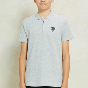 stylish grey polo shirt for boys easy returns