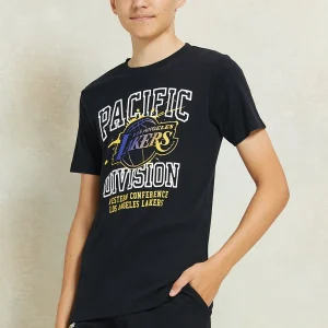 youth black lakers graphic tee for boys